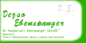 dezso ebenspanger business card